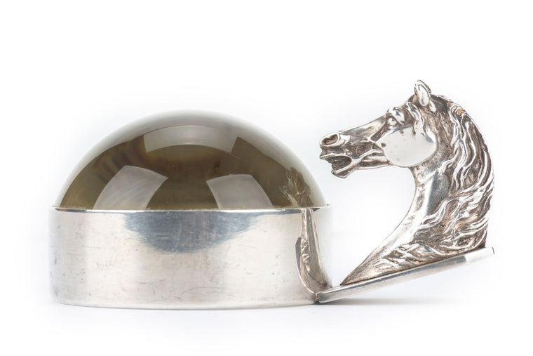 Hermès Art Deco Horse Paperweight Lens