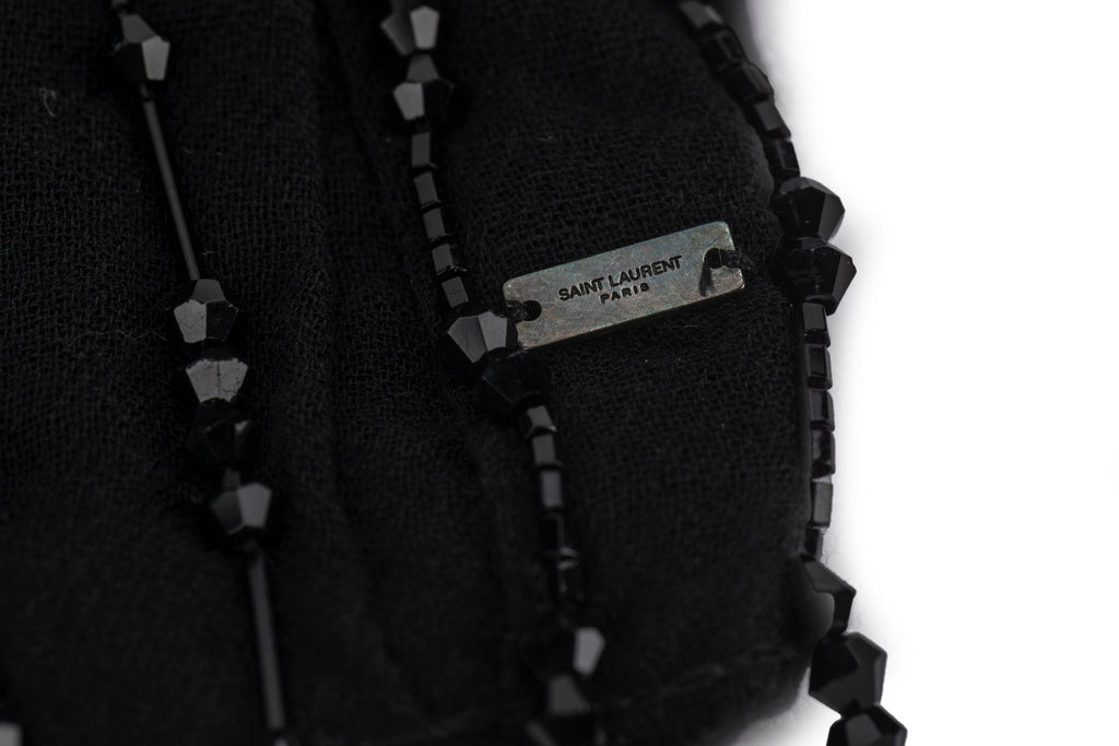 YSL New Silk Beaded Evening Scarf