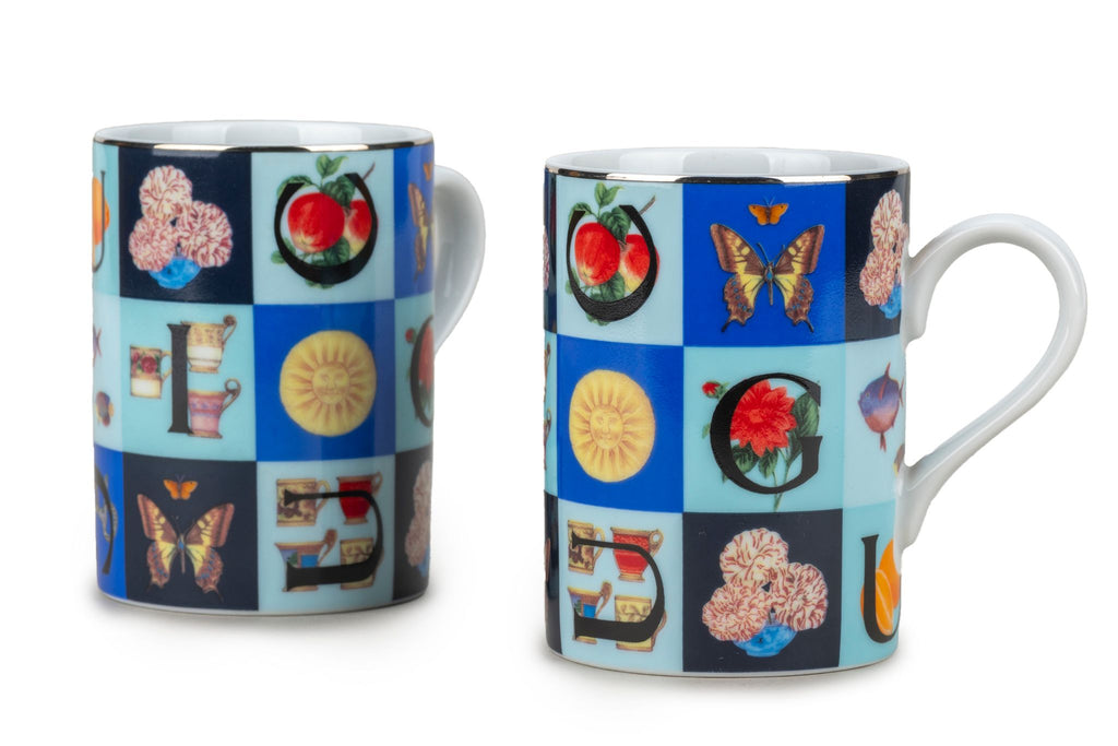 Gucci Set/2 Multicolor Porcelain Mugs