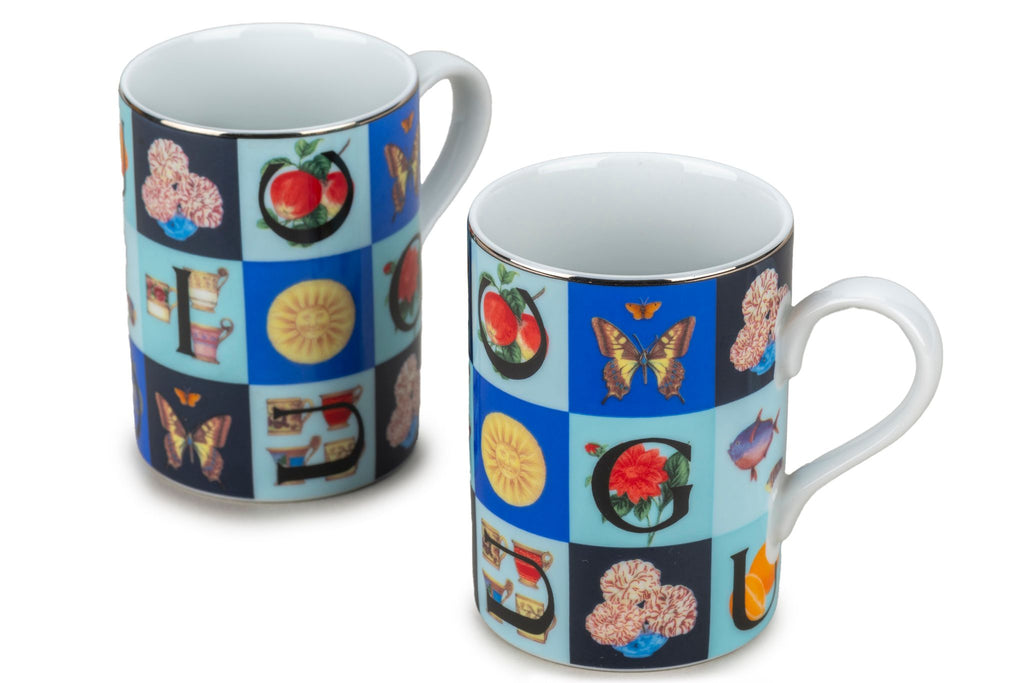 Gucci Set/2 Multicolor Porcelain Mugs