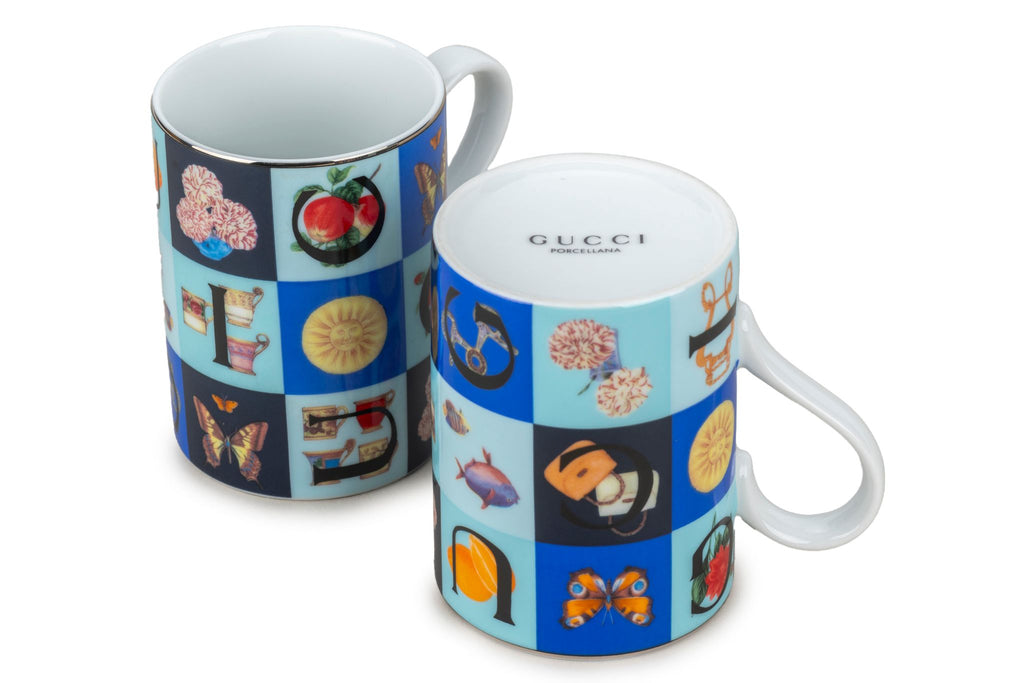 Gucci Set/2 Multicolor Porcelain Mugs