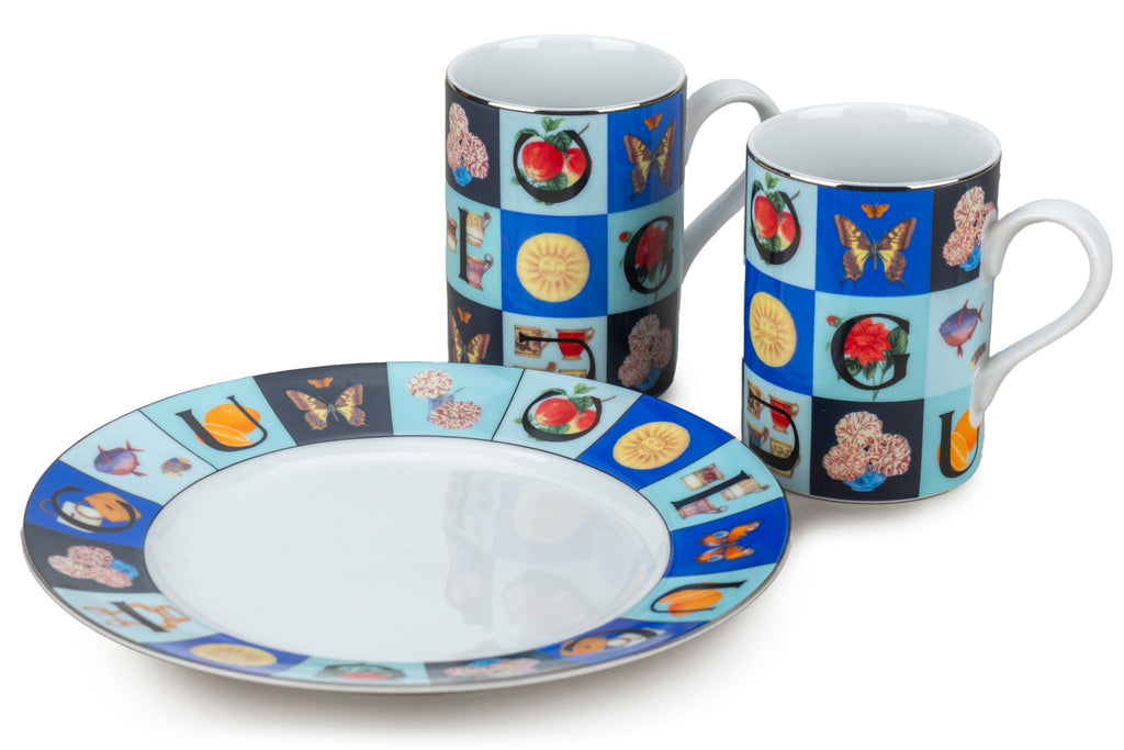 Gucci Set/2 Multicolor Porcelain Mugs