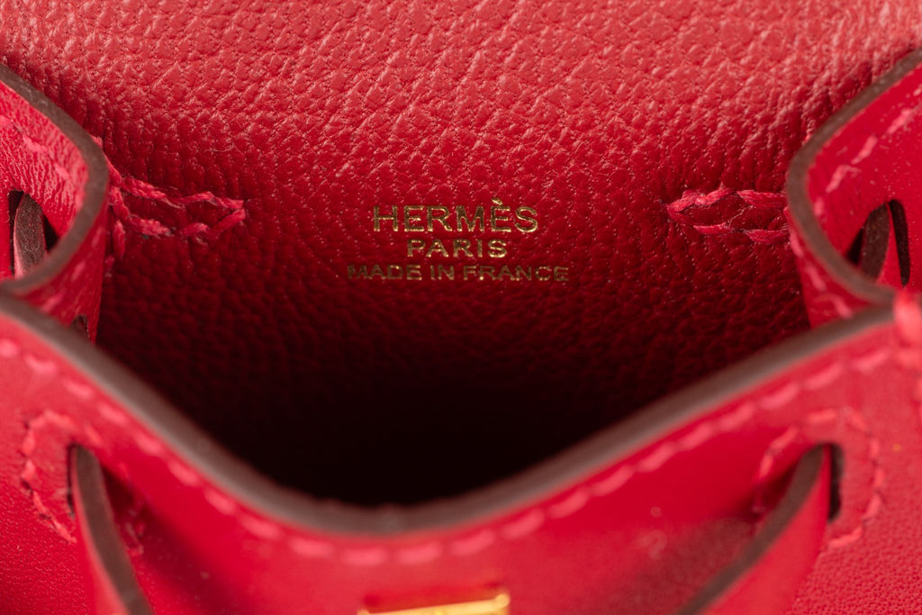 Hermès Mini Kelly Bag Charm Silk Strap