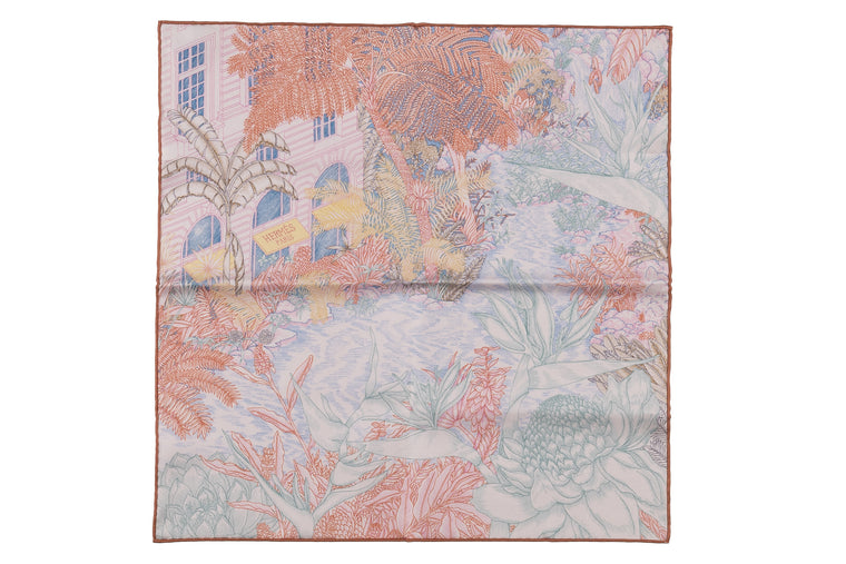 Hermes Faubourg Tropical Gavroche Scarf