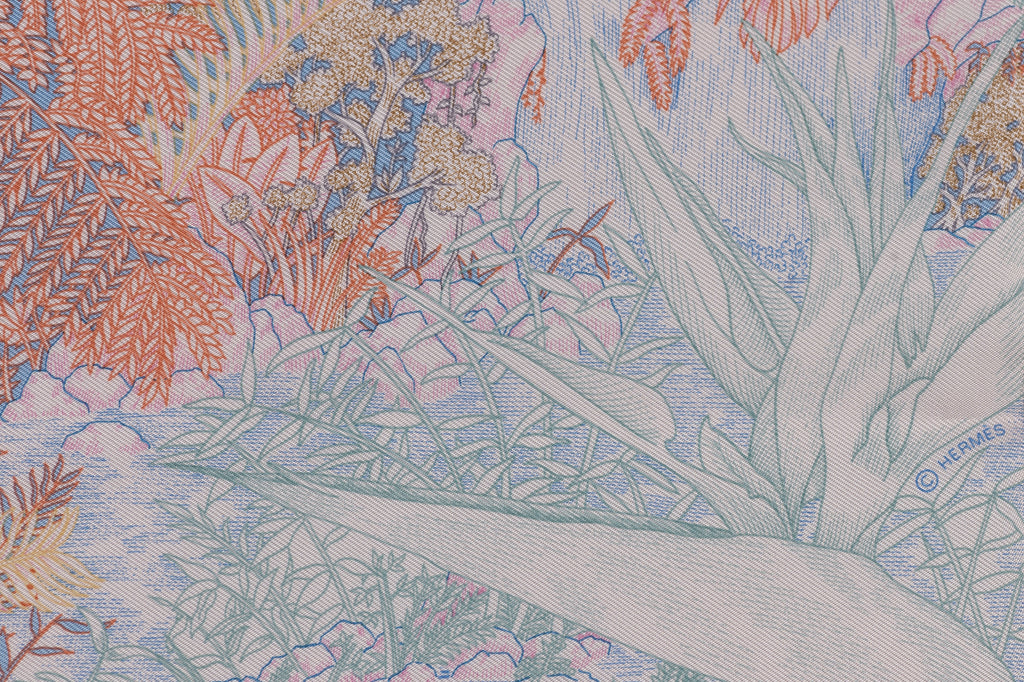 Hermes Faubourg Tropical Gavroche Scarf