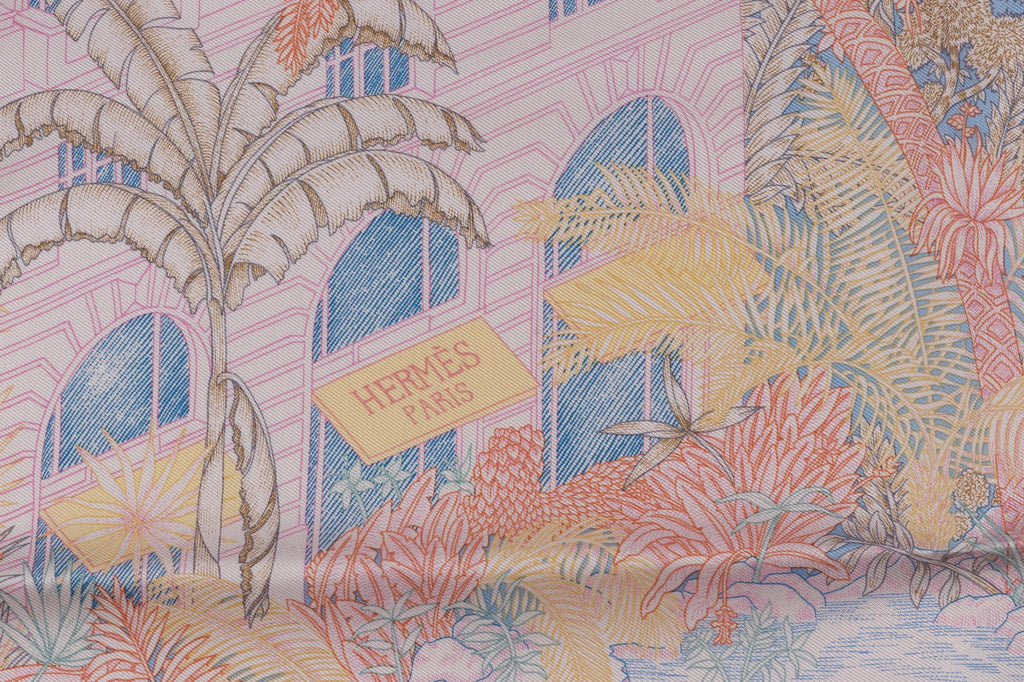 Hermes Faubourg Tropical Gavroche Scarf