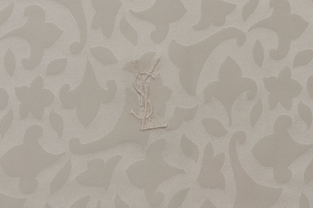 Yves Saint Laurent Off White Silk Scarf