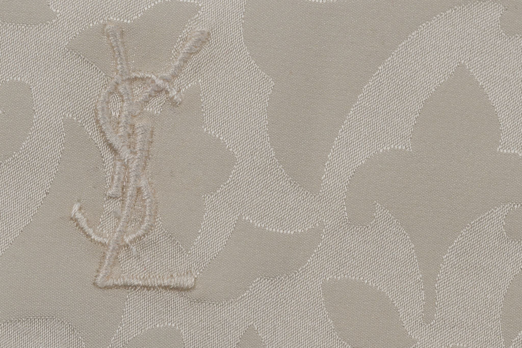 Yves Saint Laurent Off White Silk Scarf