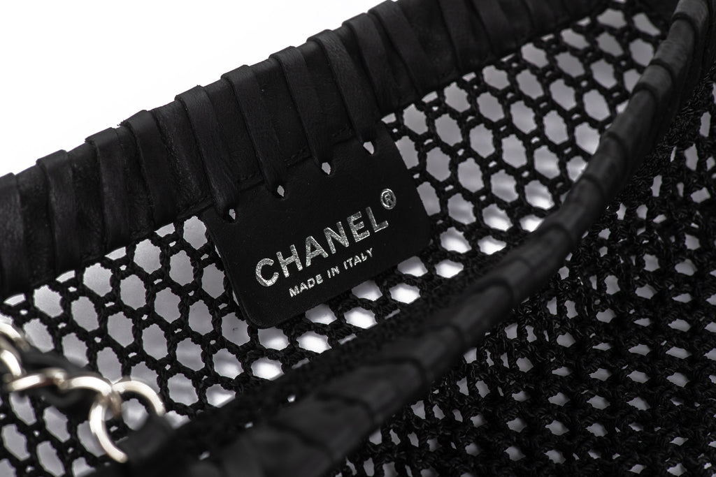 Chanel Black Fringe CC Tote Handbag