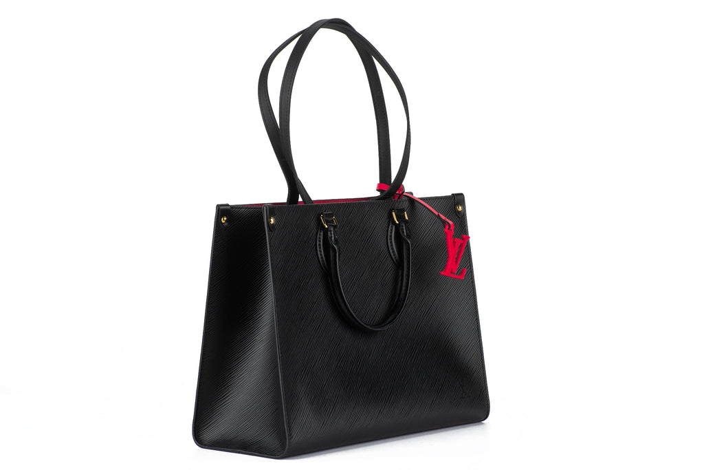 Vuitton Black/Fuchsia Epi On The Go MM