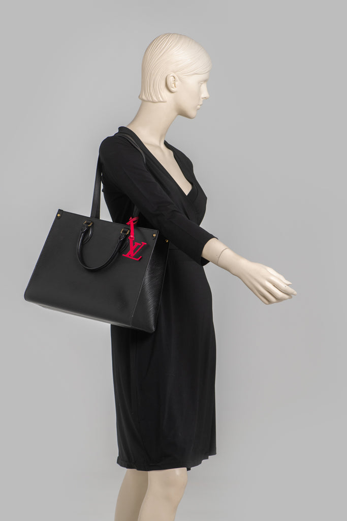 Vuitton Black/Fuchsia Epi On The Go MM