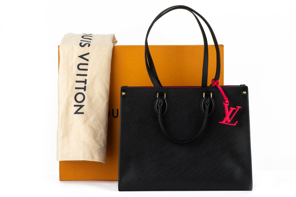 Vuitton Black/Fuchsia Epi On The Go MM
