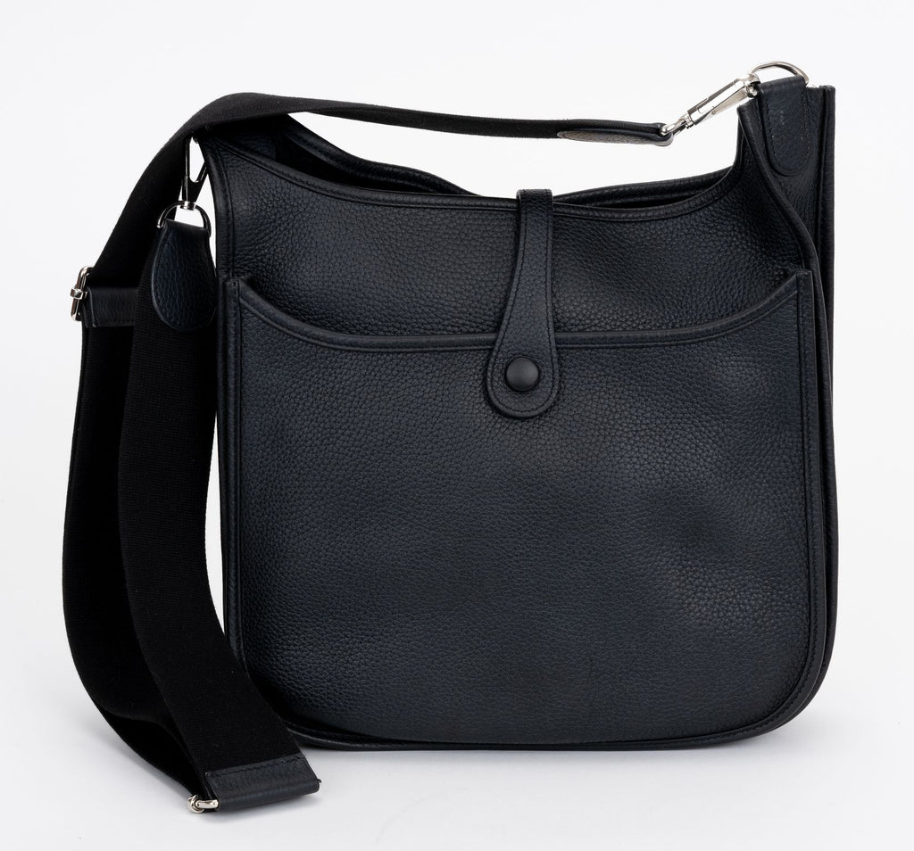 Hermes PM Clemence Black Evelyne Bag