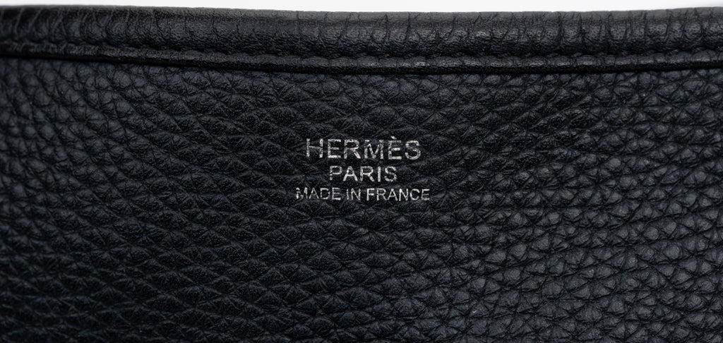 Hermes PM Clemence Black Evelyne Bag
