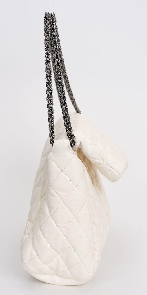 Chanel White Moscow Quilted Shoulder Bag
