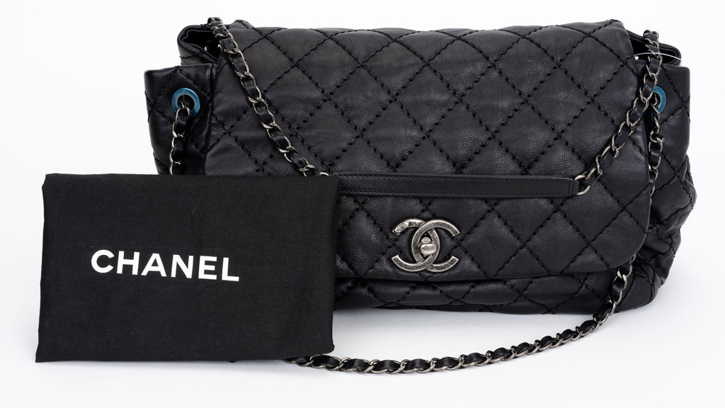 Chanel New Black Calfskin Flap Bag