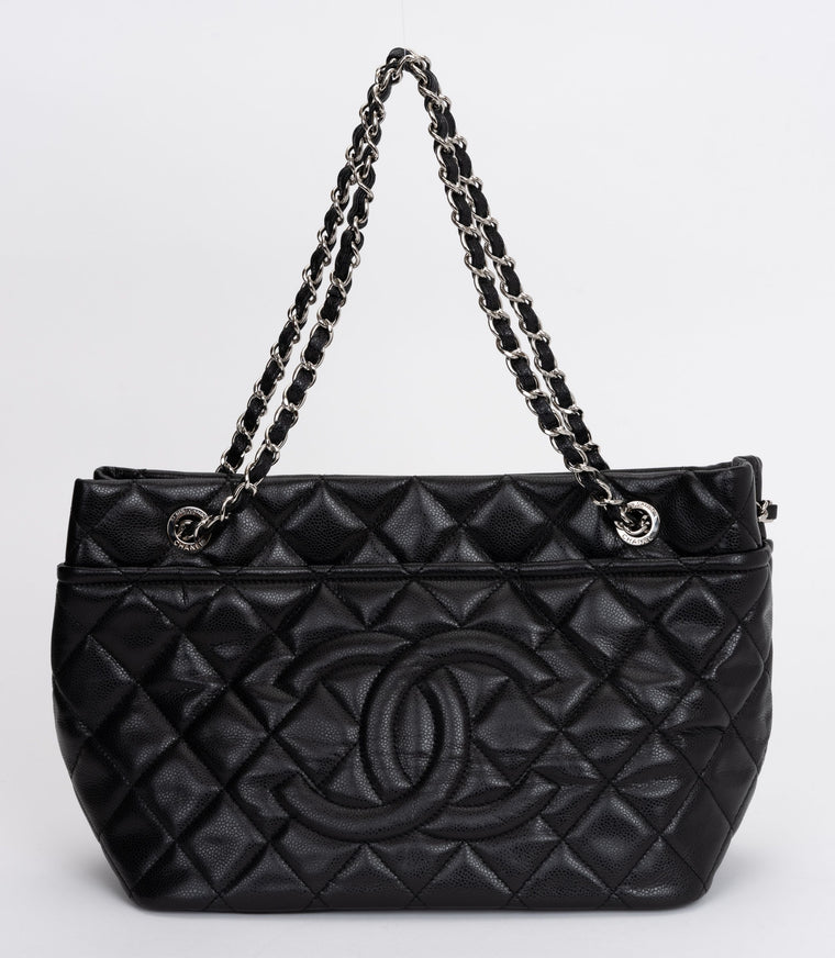 Chanel CC Diamond Quilted Tote Bag