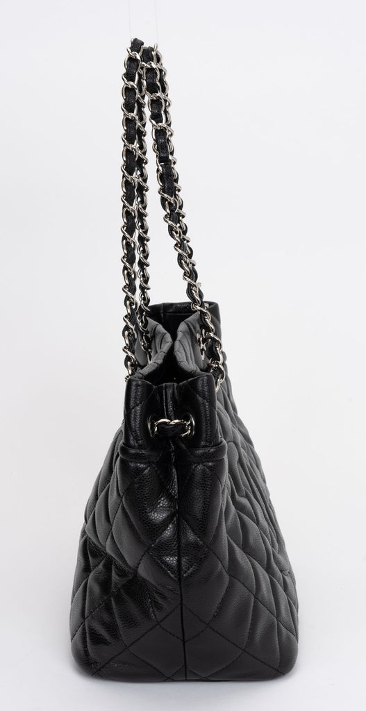 Chanel CC Diamond Quilted Tote Bag