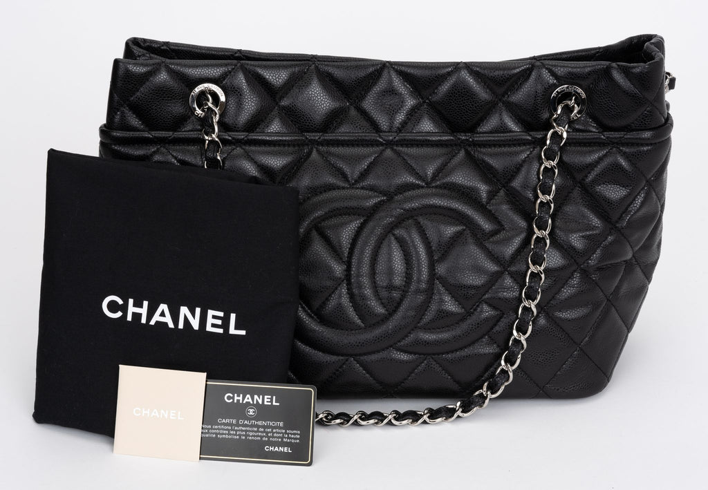 Chanel CC Diamond Quilted Tote Bag