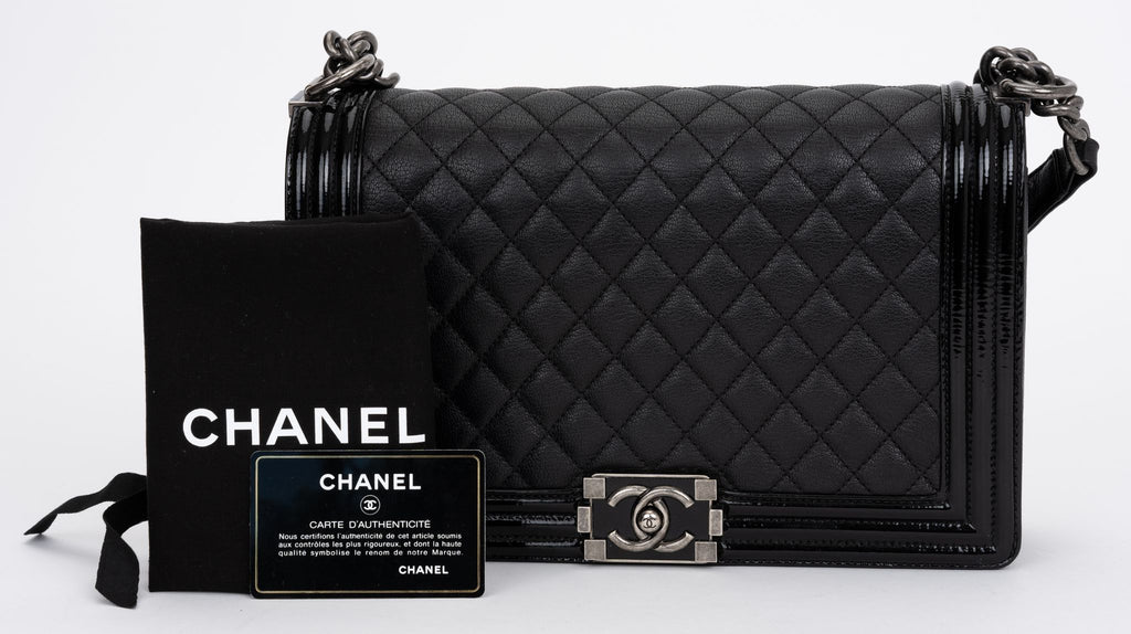 Chanel Jumbo Black Quilted Boy Bag