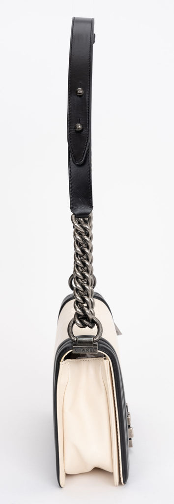 Chanel New 2 Tone Glazed Boy Flap Bag