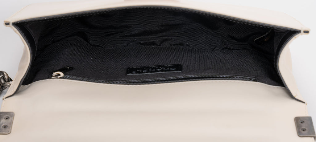 Chanel New 2 Tone Glazed Boy Flap Bag