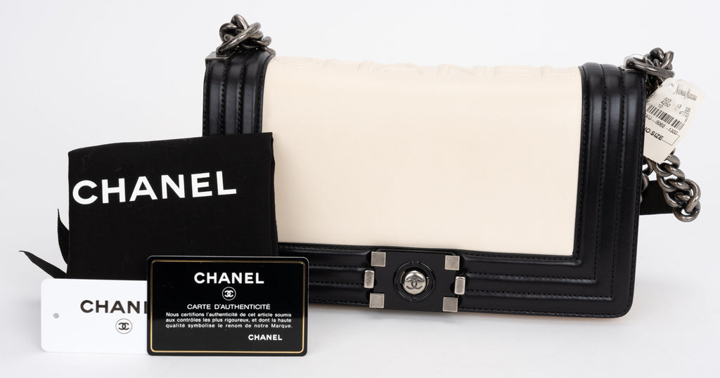 Chanel New 2 Tone Glazed Boy Flap Bag