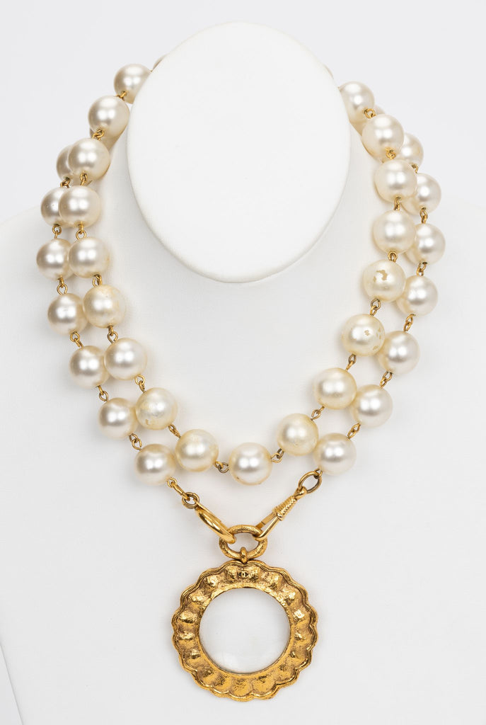 Chanel 1987 Pearl Magnifier Necklace