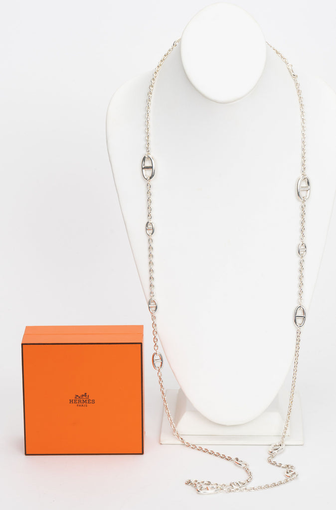 Hermes Sterling Farandole Long Necklace