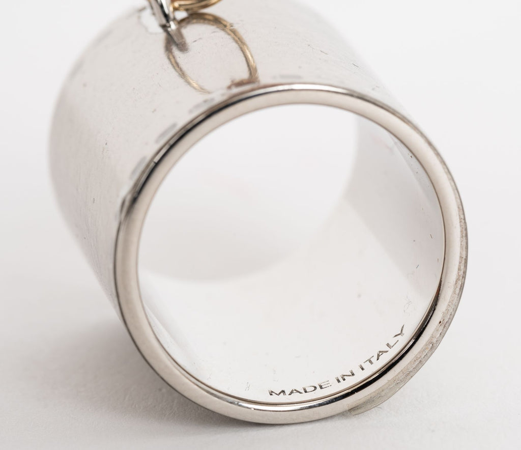 Hermes New Palladium Key Scarf Ring