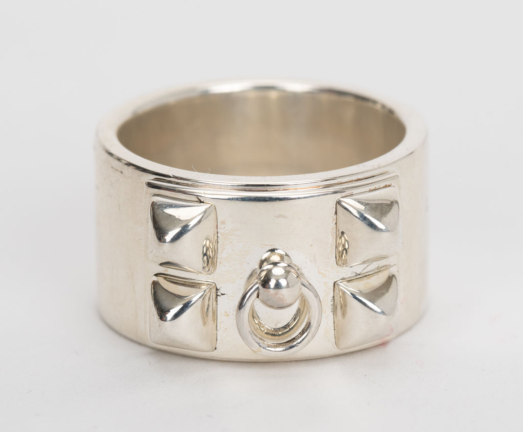 Hermes Sterling SilCollier de Chien Ring