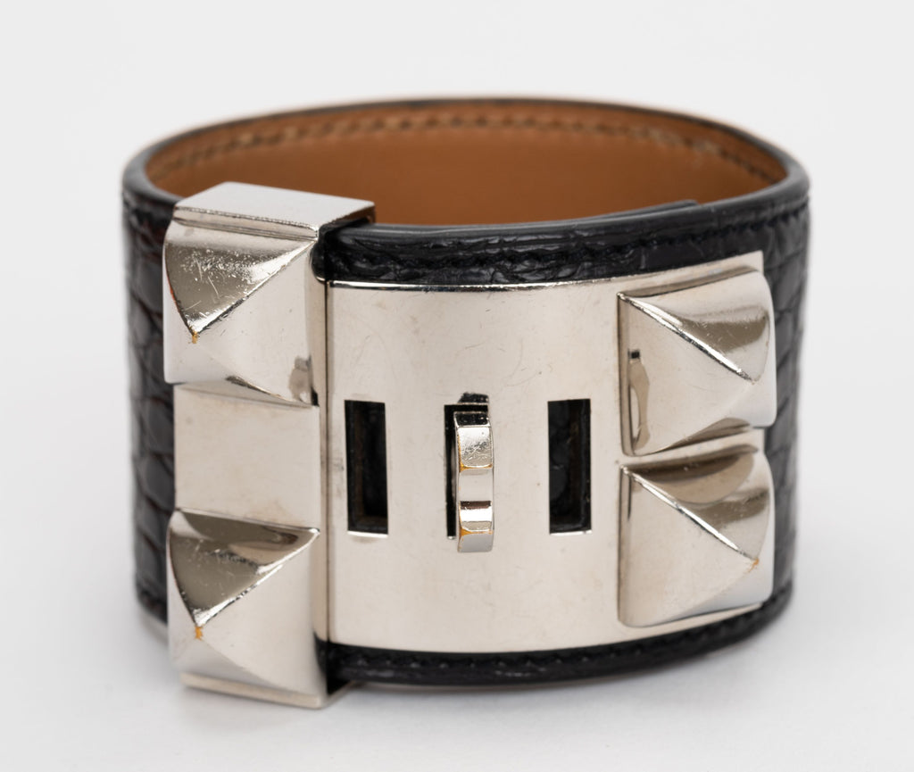 Hermès Collier De Chien Croc Bracelet