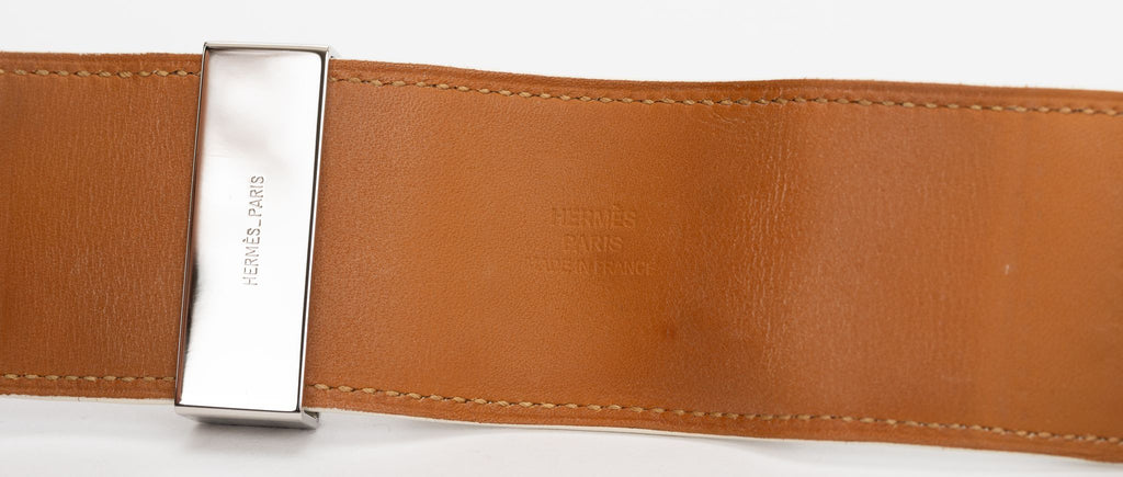 Hermes White Collier De Chien Bracelet