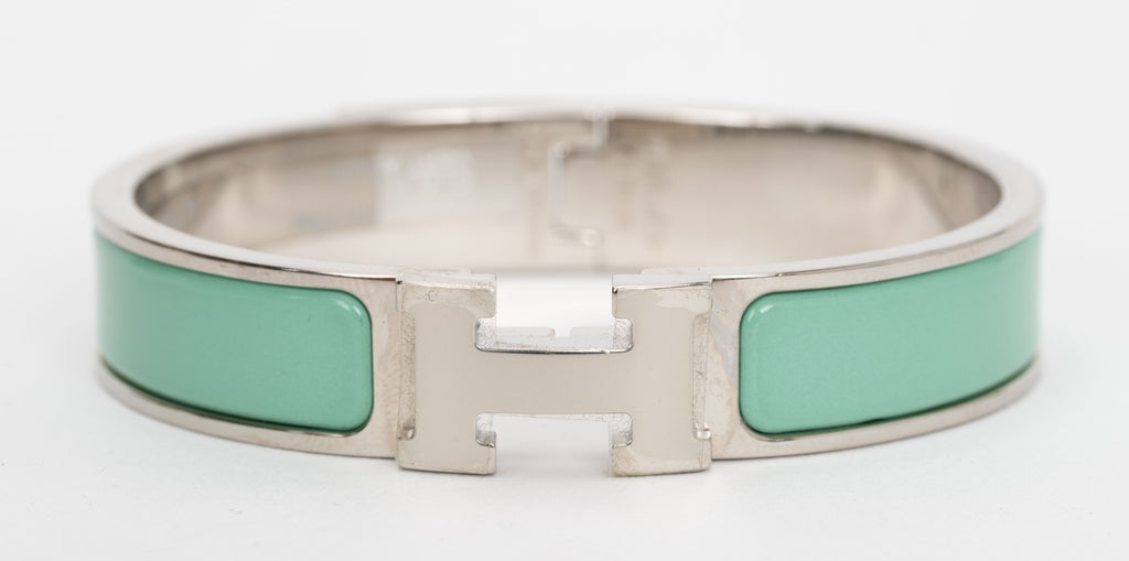 Hermes New Light Green Clic H Bracelet