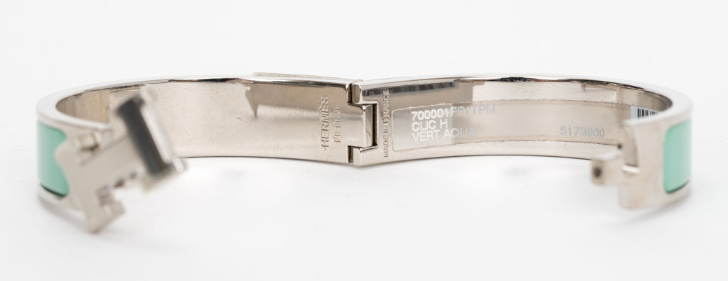Hermes New Light Green Clic H Bracelet
