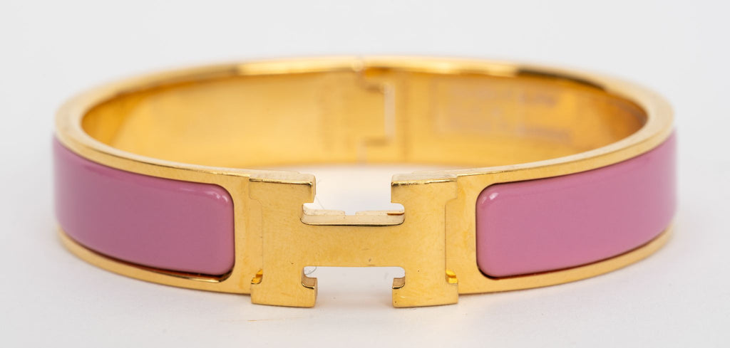 Hermes New Clic H Rose Flamingo Bracelet