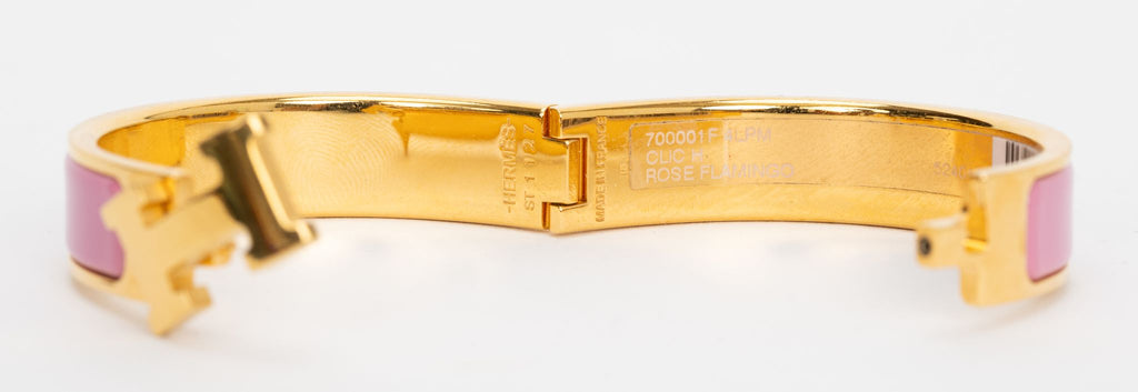 Hermes New Clic H Rose Flamingo Bracelet