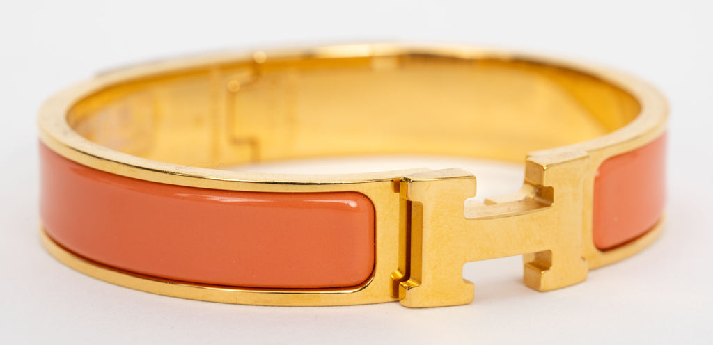 Hermes New Peach Clic Clac H Bracelet