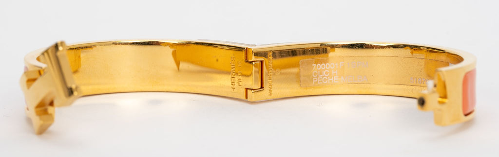 Hermes New Peach Clic Clac H Bracelet