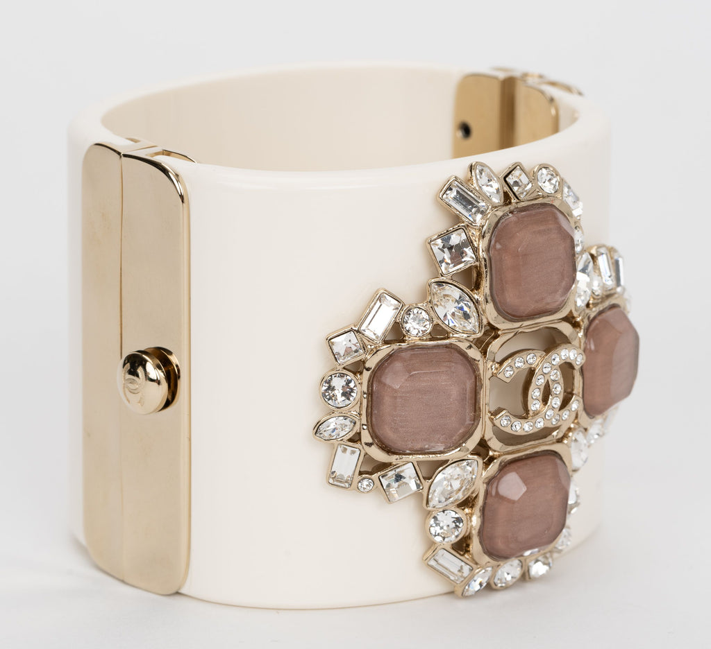 Chanel New In Box CC Resin Cuff Cream