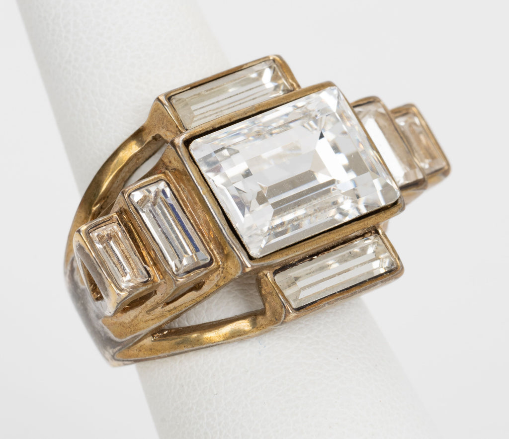 Givenchy Oversize Crystal Cocktail Ring