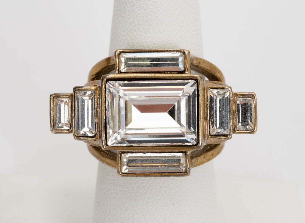 Givenchy Oversize Crystal Cocktail Ring