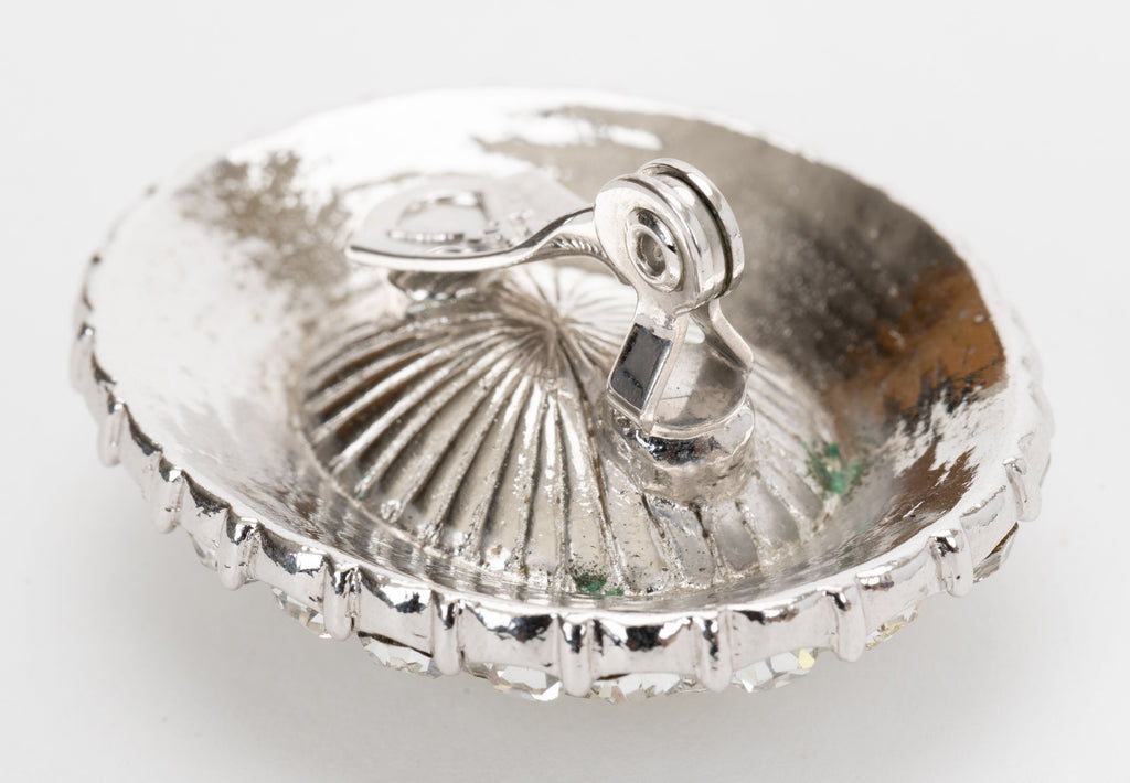 Yves Saint Laurent Clip Crystal Earrings