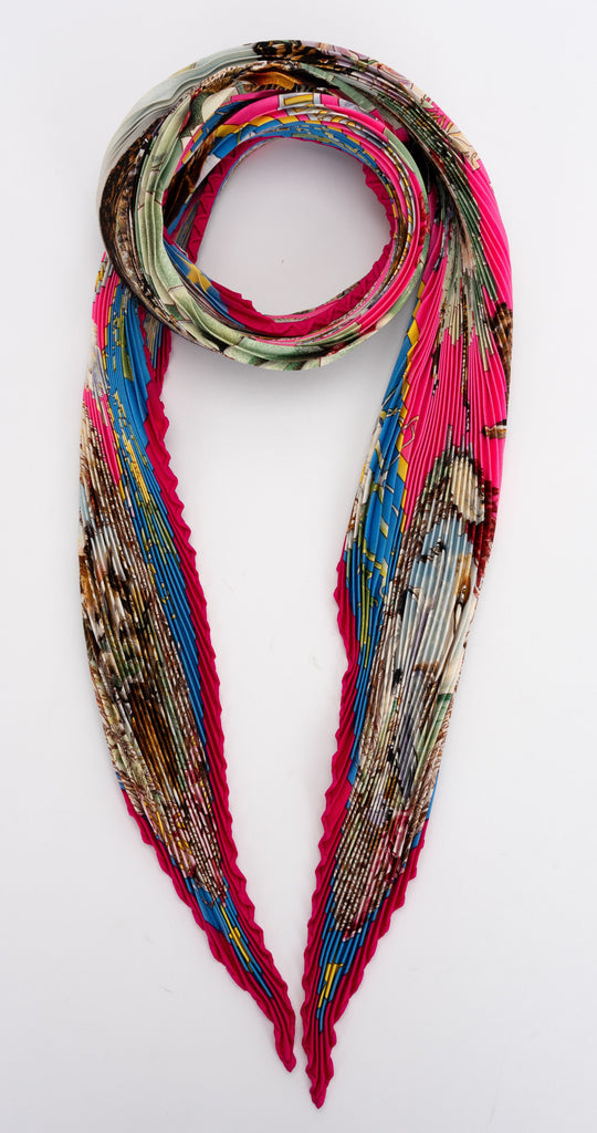 Hermès Pleated Oliver Kachinas Scarf