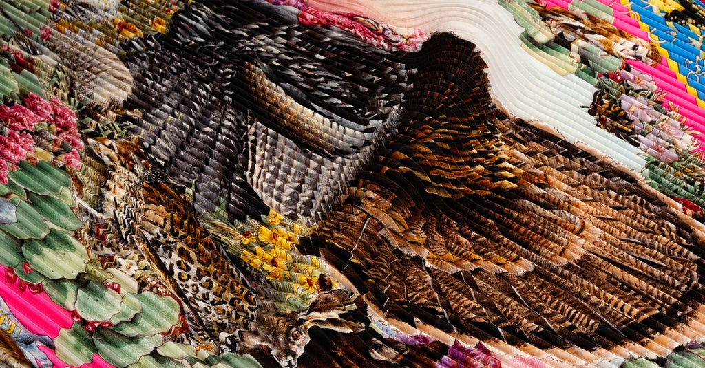 Hermès Pleated Oliver Kachinas Scarf
