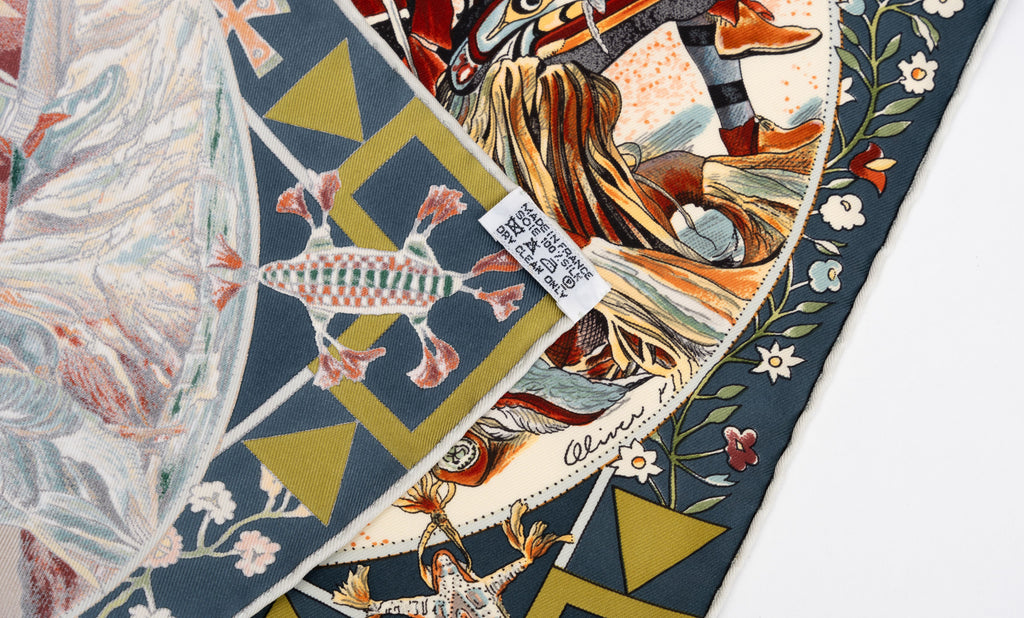 Hermès Mythologie Des Hommes Silk Scarf