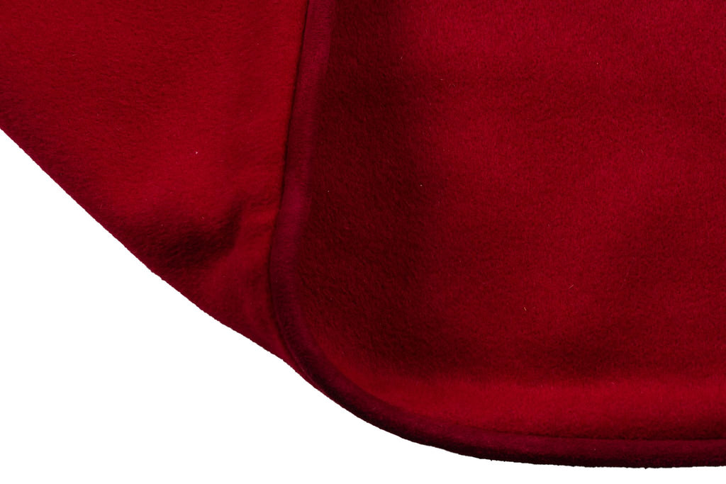 Hermès Burgundy Embroidered King Blanket
