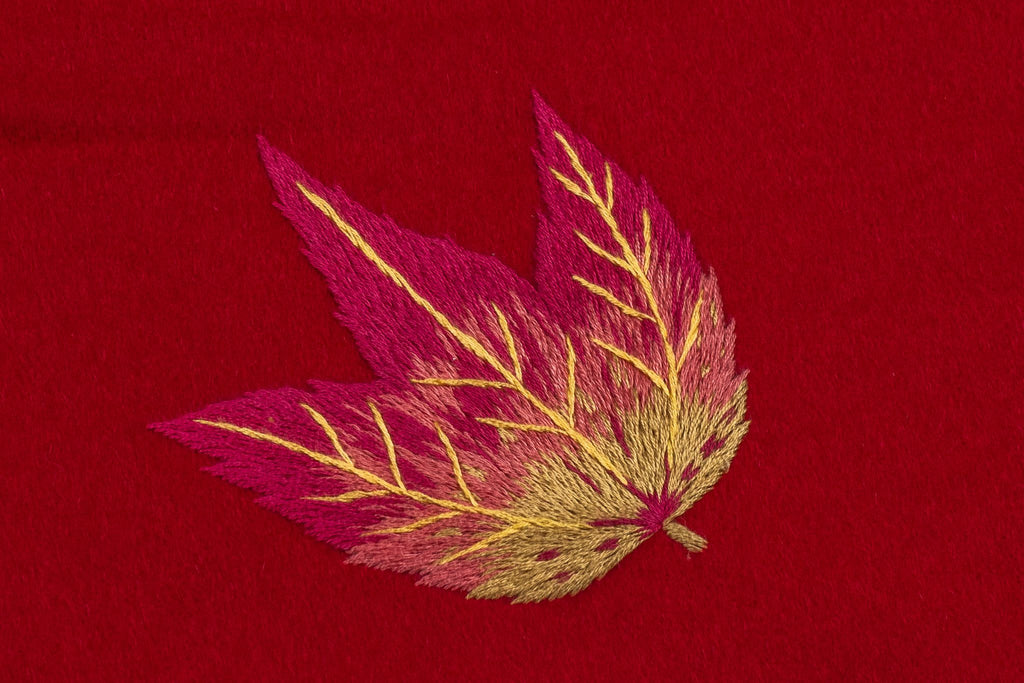 Hermès Burgundy Embroidered King Blanket