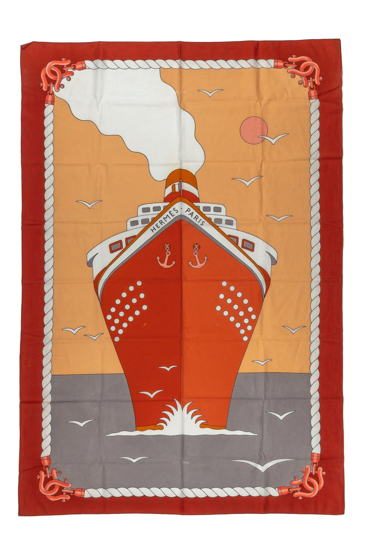 Hermes Rust Ship Beach Sarong