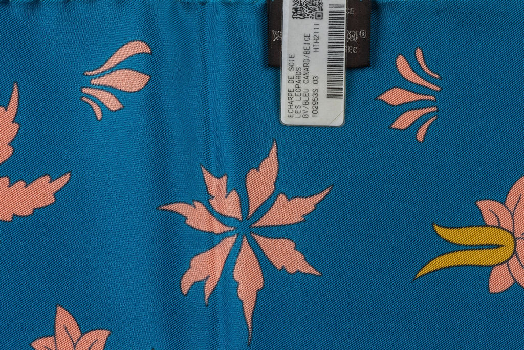 Hermes New Blue Guepards Silk Stole